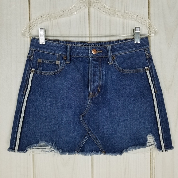 American Eagle High Rise Festival Jean Mini Skirt - Picture 2 of 12